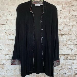 CHICO’S Travelers Sz 2 (M-L) Slinky Knit Top/Jacket